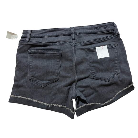 Vigoss Marley Cuff Shorts Distressed Size 31 Mid-Rise Black Short - Picture 5 of 9